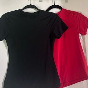 Stylish Black and Red Women's Short Sleeve Tees